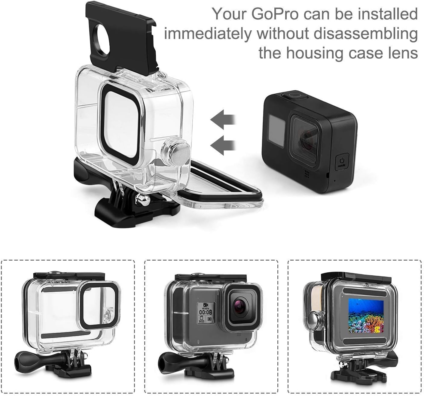 Itrunk Hero 8 Case With Filter And Screen Protector Screen Protector Foils Camcorder Accessories Presenting All The Latest High Street Fashion Www Klevering Com