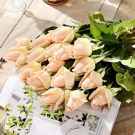 Amazon 造花 花束 チューリップ フラワー 本物そっくり 7色あり 10本セット 薔薇 結婚式 パーティーグッズ イベント 誕生日 プレゼント ギフト 贈り物 シャンパン 造花 オンライン通販