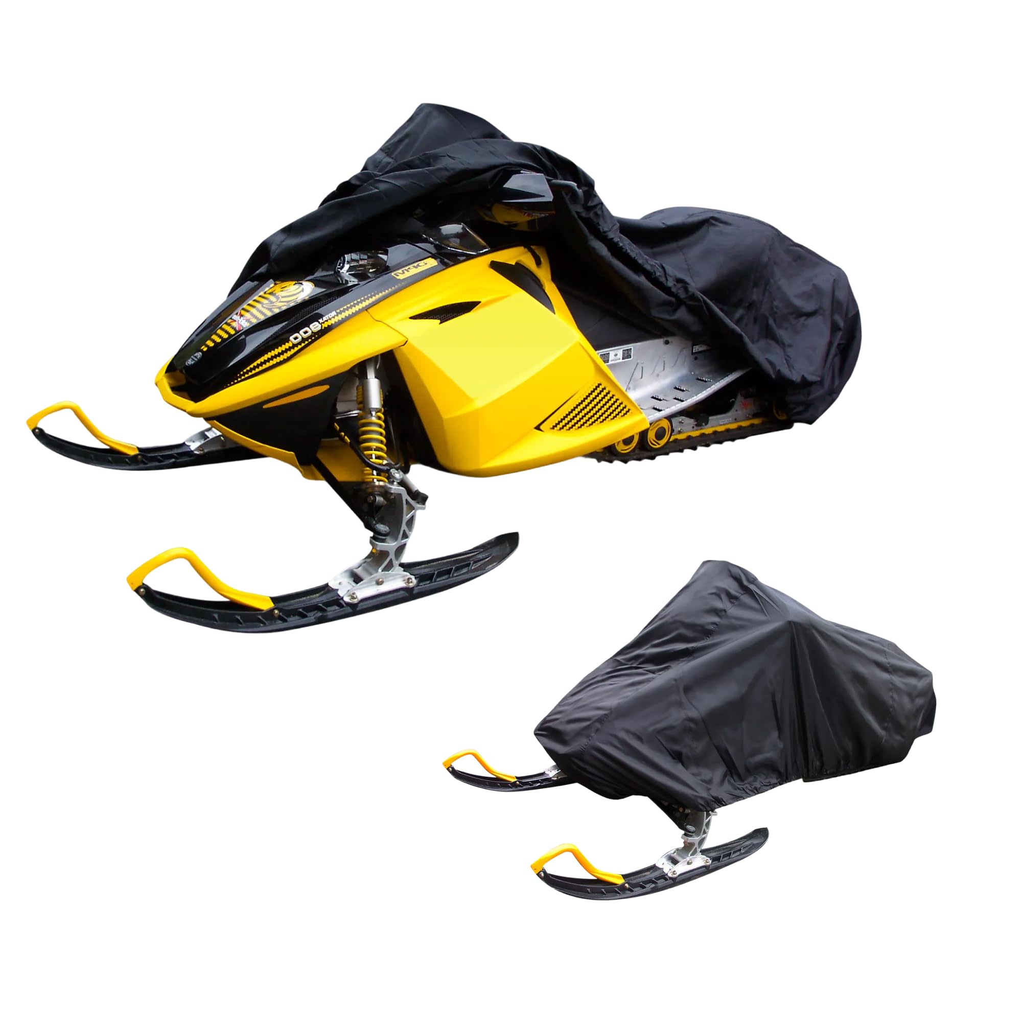 Budge SM-3 Sportsman Snowmobile Cover, Waterproof, Black, Large: Fits snowmobiles 130" L x 51" W x 48" H