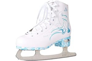 A AMERICAN American Athletic Shoe Women's Sumilon Lined Figure Skates with Turquoise Outsole