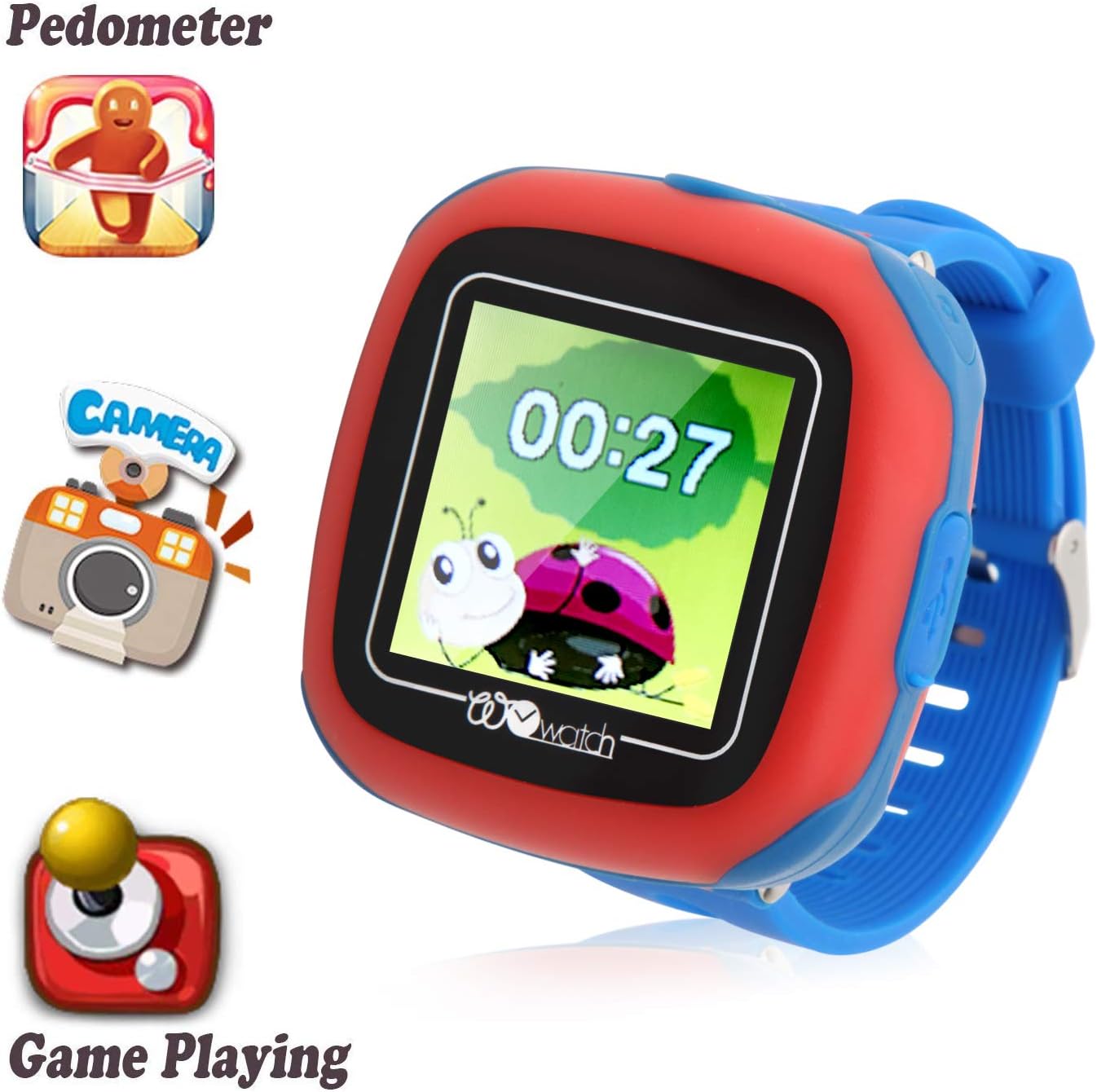 Ulela Kids Watch, Durable Smart Watch for Kids, Game Pink Camera Smartwatch, Digital Touch Screen Kid Watches with Alarm Clock Stopwatch, Toys Video Games Girls Boys(Blue)