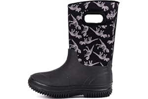 Outee Toddler Kids Warm Waterproof Neoprene Rain Boots