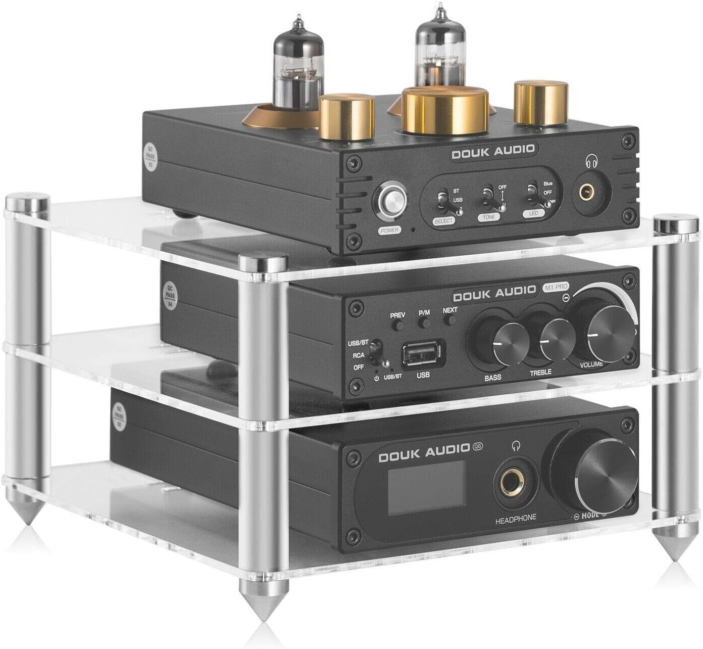 Multi-layer Acrylic Audio Rack Mount Stand for HiFi Desktop Amplifier ...