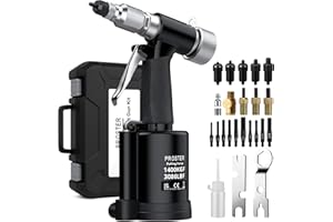 Proster Pneumatic Hydraulic Rivet Nut Set - 3086LBF Heavy-Duty Riveters Setting Kit for M4 M5 M6 M8 M10 1/4" 5/16" 3/8" Nuts 