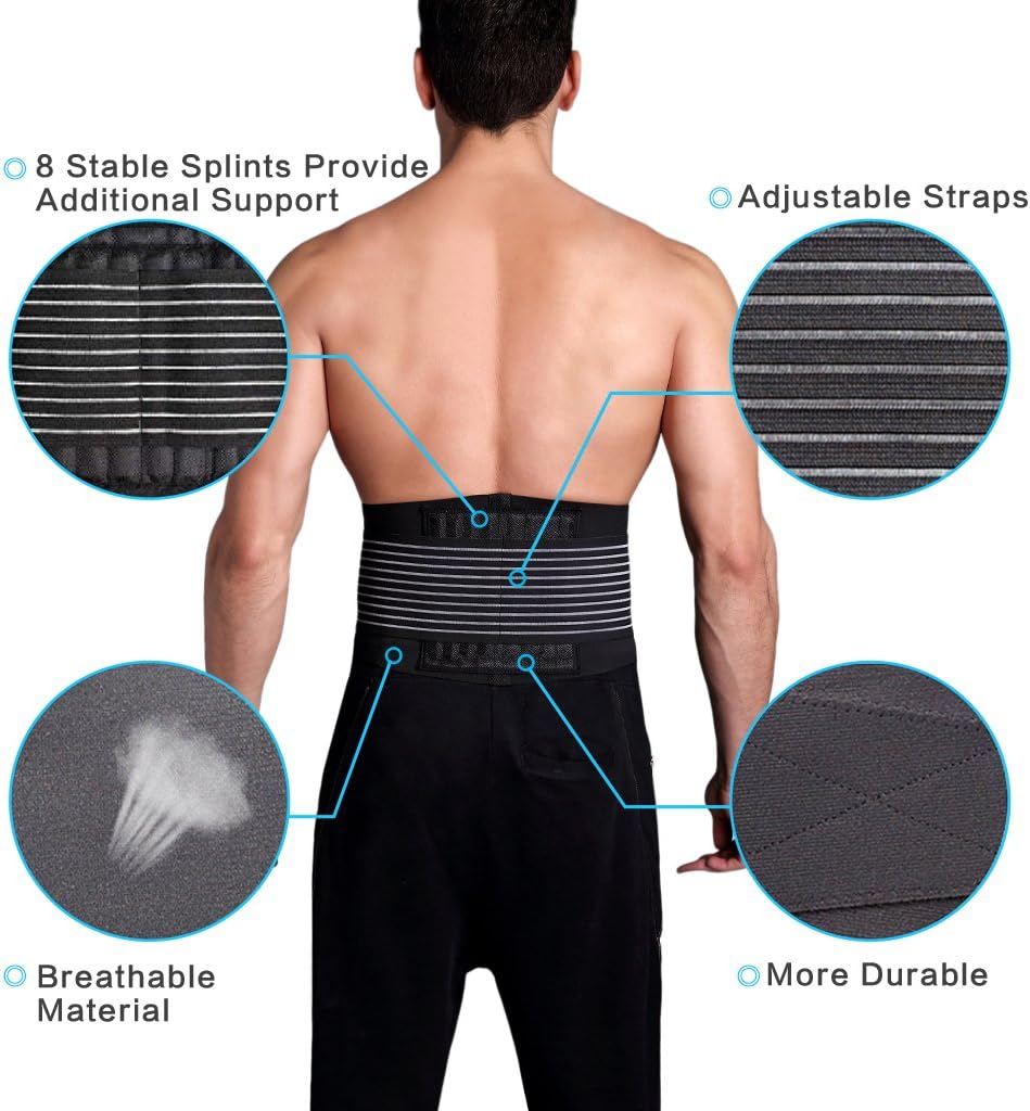 Cotill Lower Back Support Belt, Lumbar Support Brace for Pain Relief and Injury Prevention - Image 5