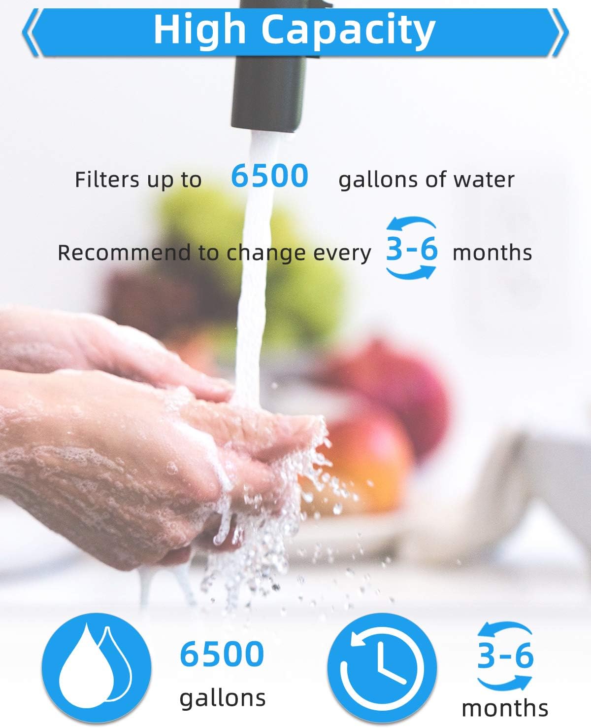 Fil-fresh 5 Micron 10" x 2.5" Whole House CTO Activated Carbon Block Water Filter Replacement Cartridge Fits Standard Under Sink and RO Water Filtration System, Replaces WFPFC8002, FXWTC, 2 Pack: Kitchen & Dining