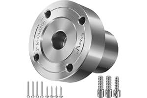 HAOWOSI Wood Lathe Steel Faceplate 2" for 3/4" x 16TPI Spindle with Screwchuck