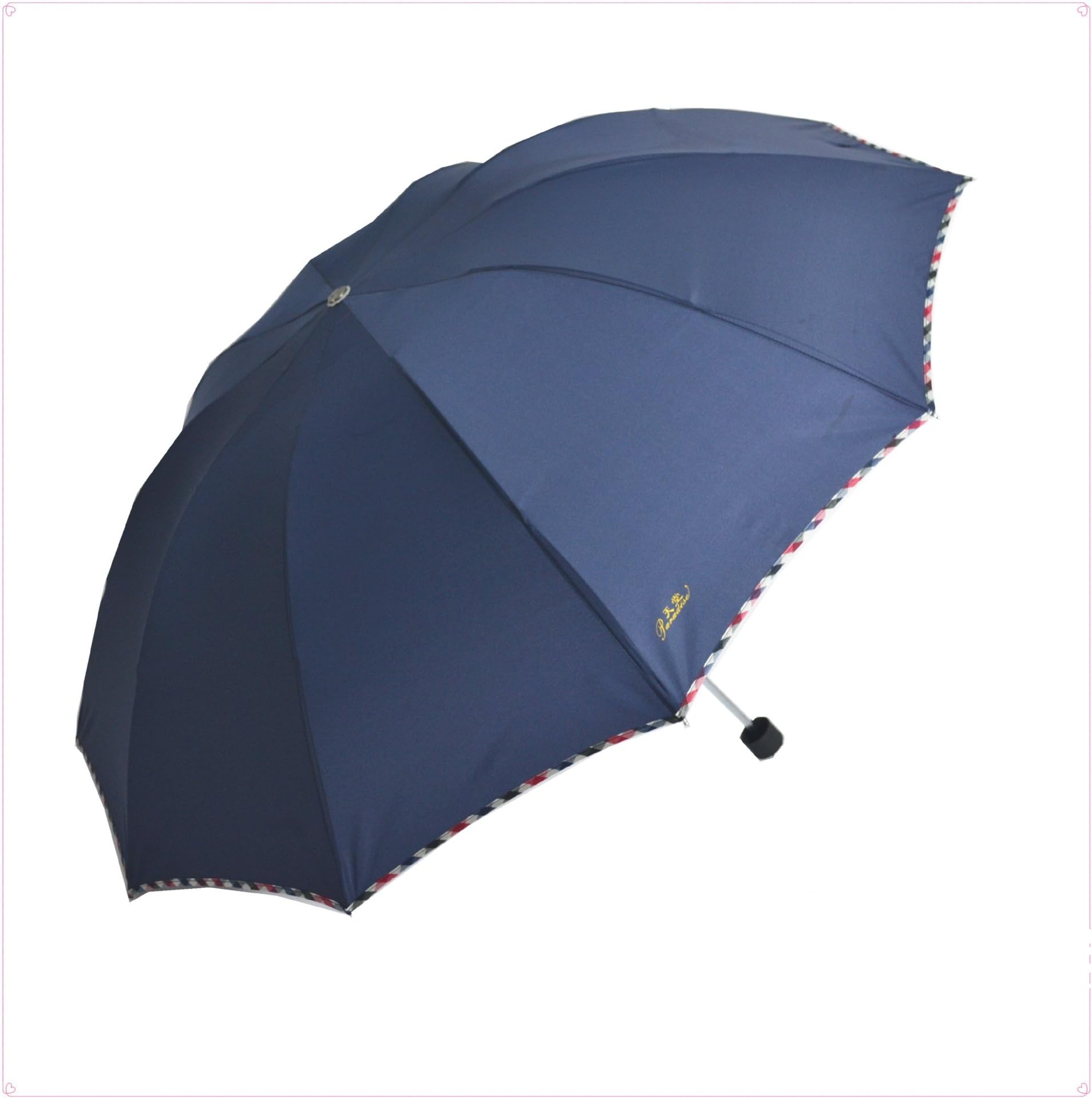 Orentek Compact Travel Umbrella –Windproof, Rain,Reinforced Canopy Large Folding Umbrella (Blue)