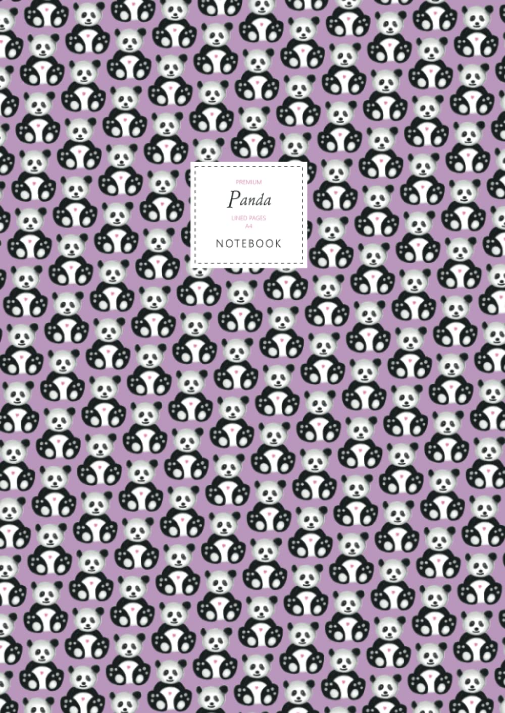 Panda Notebook - Lined Pages - A4 - Premium: (Pink Edition) Fun notebook 192 lined pages (A4 / 8.27x11.69 inches / 21x29.7cm)