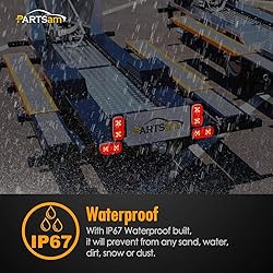 Partsam 14x Red/Amber Double Bullseye led Light