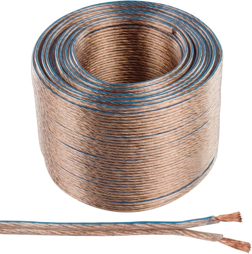 100M Quality Speaker Cable-4.0mm 11 AWG-Wire Reel Drum Amp HiFi Loud CCA Strands