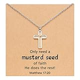 Mustard Seed Necklace for Women Stainless Steel