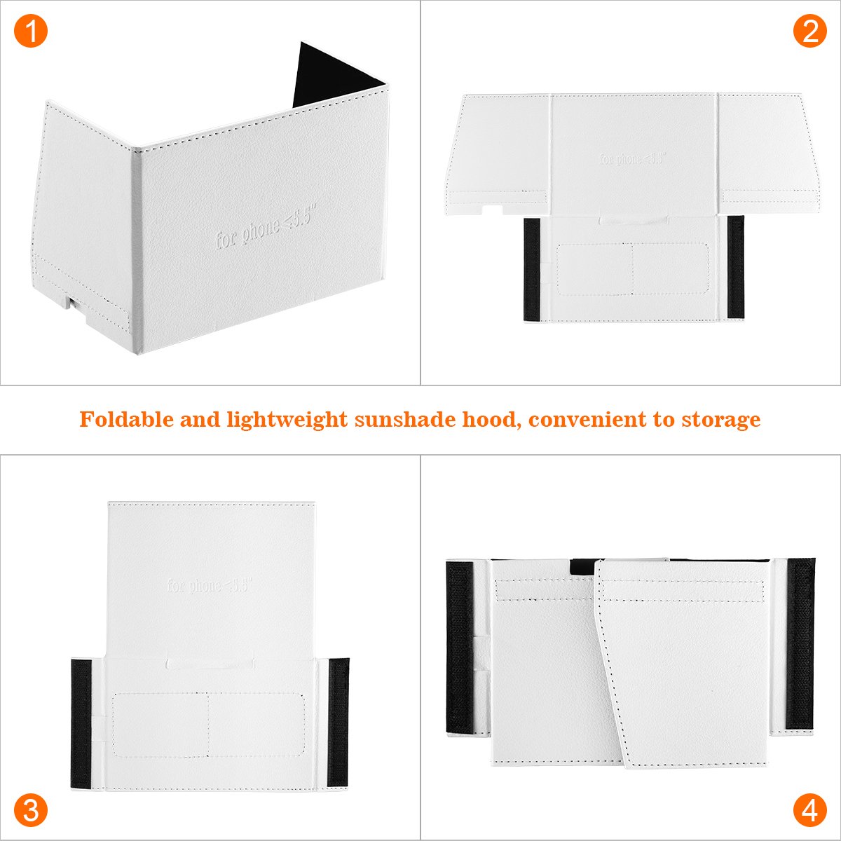 Powerextra 5.5 Inches Tablet Monitor Sunshade Hood for DJI Mavic pro, Spark, Phantom 2/3 and Phantom 4/4 Pro Transmitters, Fit for iPad mini 4/3/2, Samsung Galaxy 8.0 Tab S2/3, Nexus Tab 7/8