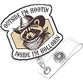 Funny Nurse Badge Reels Retractable Funny Raccoon Badge Holder for Nurse Nursing Accessories Clip for Student Teacher Healthcare RN, Raccoon Lover Gifts