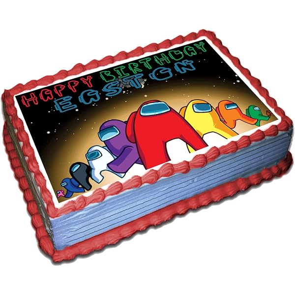 AMONG US INSPIRED ; / A3 SHEET PERSONALISED EDIBLE ICING CAKE TOPPER ￡0.99  thenationalherald.com