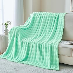 NEWCOSPLAY King Blanket for Couch Aqua Super Soft