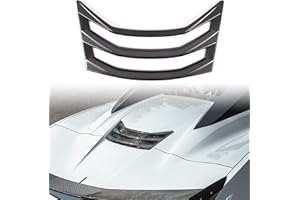 CHEAYAR Car Rear Hood Scoop Air Vent Cover Trim Compatible with Chevrolet Corvette C8 Convertible Models 2020-2023, Rear Hatch Vent Carbon Fiber C8 Accessories 1PCS (Carbon fiber pattern)