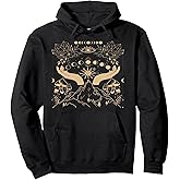 Celestial Aesthetic Mystical Mushroom Tarot Sun Moon Phases Pullover Hoodie