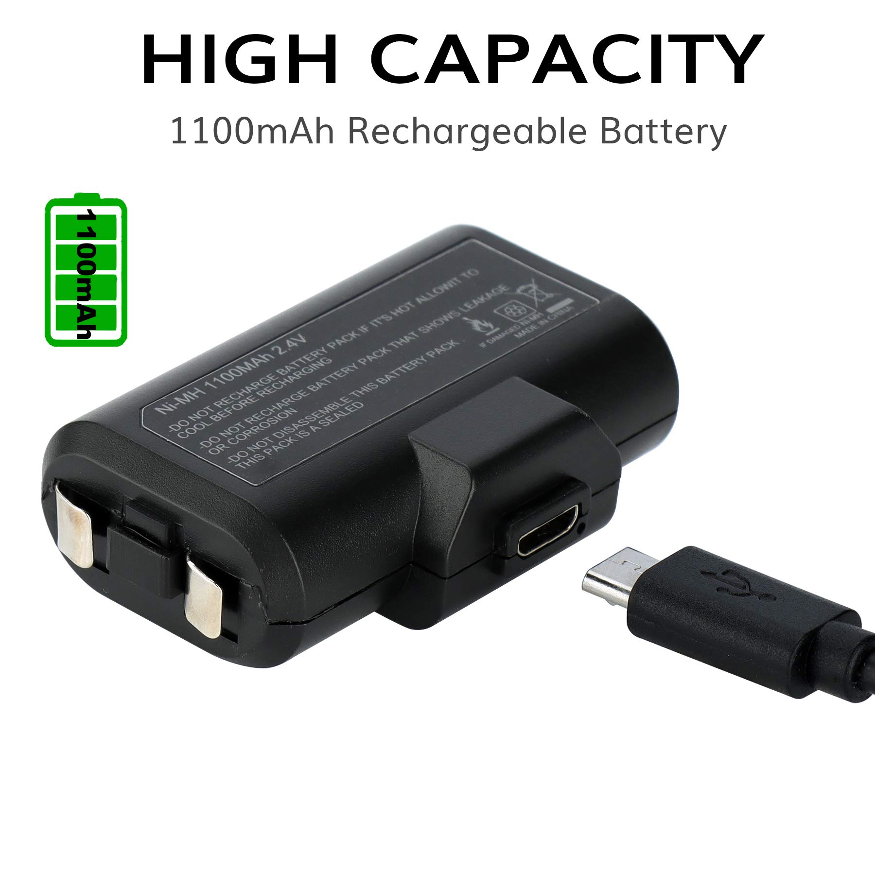 RTop Controller Battery Pack for Xbox Series X|S, Xbox One/One X/One S Elite, 2 Pack 1100mAh Rechargeable Battery Pack for Xbox Series X/Xbox Series S/Xbox One/Xbox One X/Xbox One S Elite Controller