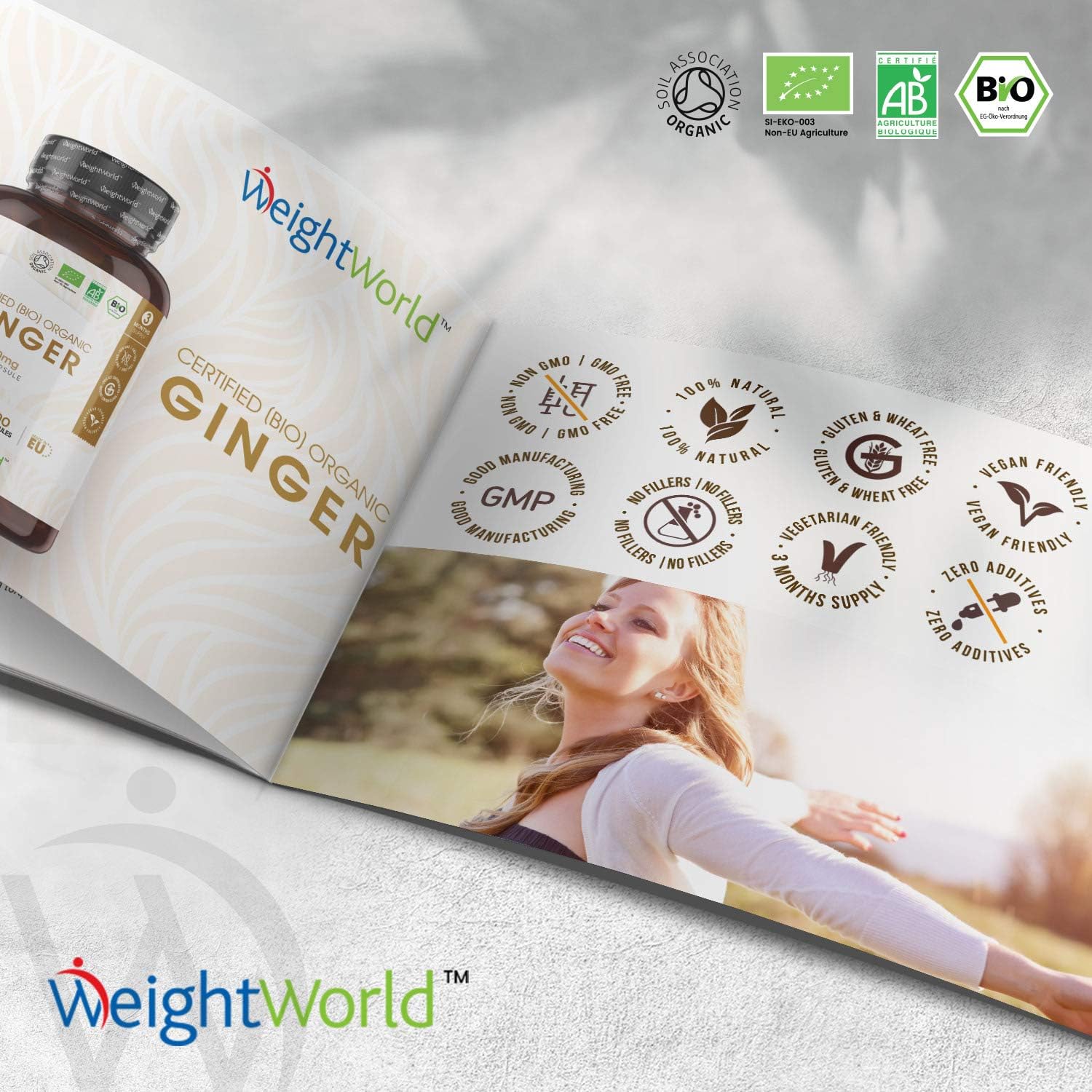 WeightWorld Organic Ginger Supplement, 90 count (Pack of 1) - Image 5