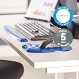 Fellowes Crystals Gel Mouse Mat Wrist Support Blue Non Slip Base view 5