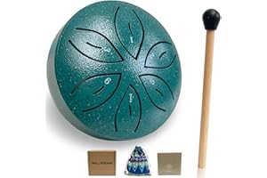 3 Inch Rain Drum for Outside, 6 Notes Steel Tongue Drum Outdoor