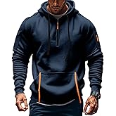 whox Tactical Hoodies For Men Quater Zip Up Pullover Sweatshirt Casual Workout Mens Hoodies with Pockets