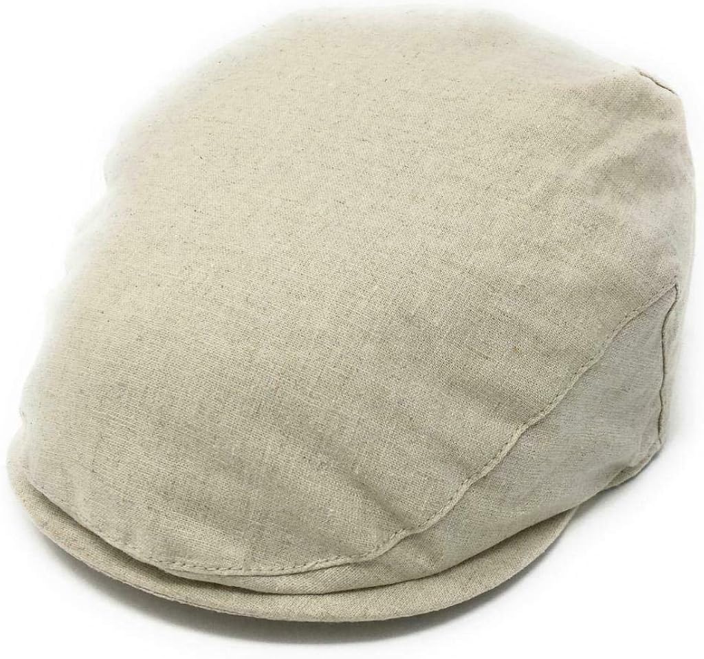 Cotswold Country Hats 100 Linen Flat Cap. Fully Lined. Inner Sweatband
