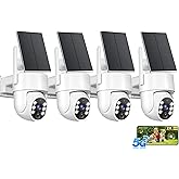 2K Security Camera System, 5GHz&2.4GHz WiFi Solar Wireless Cameras for Home Security, Wire-free Installation, AI Detection, Two-way Audio, Mobile alerts, SD/Cloud Storage, Color Night Vision, 4 Packs