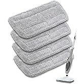 RuannoClean Steam Mop Pads Compatible with GorFanty Steam Mop GF-6610B & GF-6610, Replacement Mop Pads Compatible With Neugo NE033 NE033M Series Steam Mop, Washable & Reusable Microfiber Cloth -4 Pack