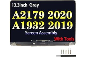 Areiliya Screen Replacement for MacBook Air 13.3" A2179 2020 Year A1932 2019 Year Retina Full LCD Display Assembly 2560x1600 EMC 3302 EMC 3184 (Gray)