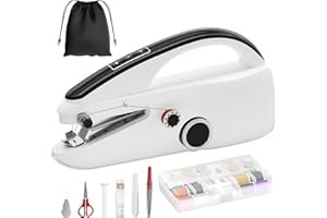 Bearfire Handheld Sewing Machine Heavy Duty & Portable, 2-Speed Mini Sewing Machine with Sewing Kit & Storage Bag for Beginners, Adults, DIY, Home, Travel, Quick Clothing Repairs