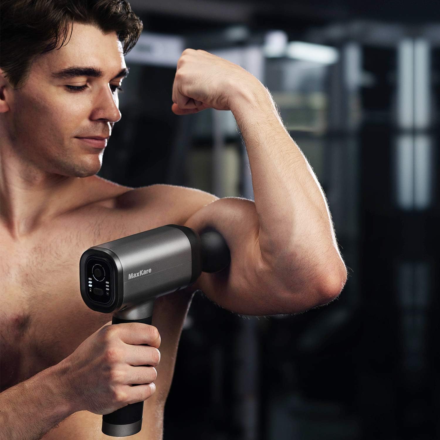 MaxKare Massage Gun with Percussion Massage for Athletes Deep Tissue Muscle Massager with 6 Interchangeable Heads and 5 Speeds Quietly Helps Relieve Sore Muscles and Stiffness: Health & Personal Care