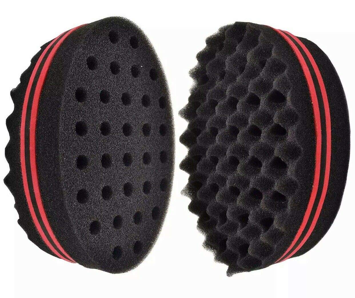 JZK 2 x Double side hair sponge brush twists sponge foam hair brush curl sponge brush for curls twist afro coil dreadlocks hair style