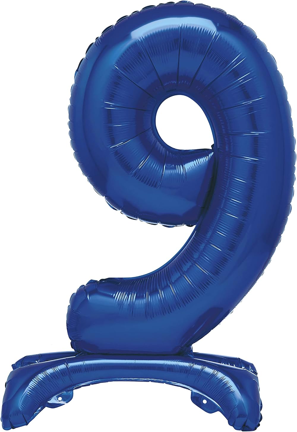 Unique Blue Standing Number 9 Foil Balloon 30in 76 cm Packaged