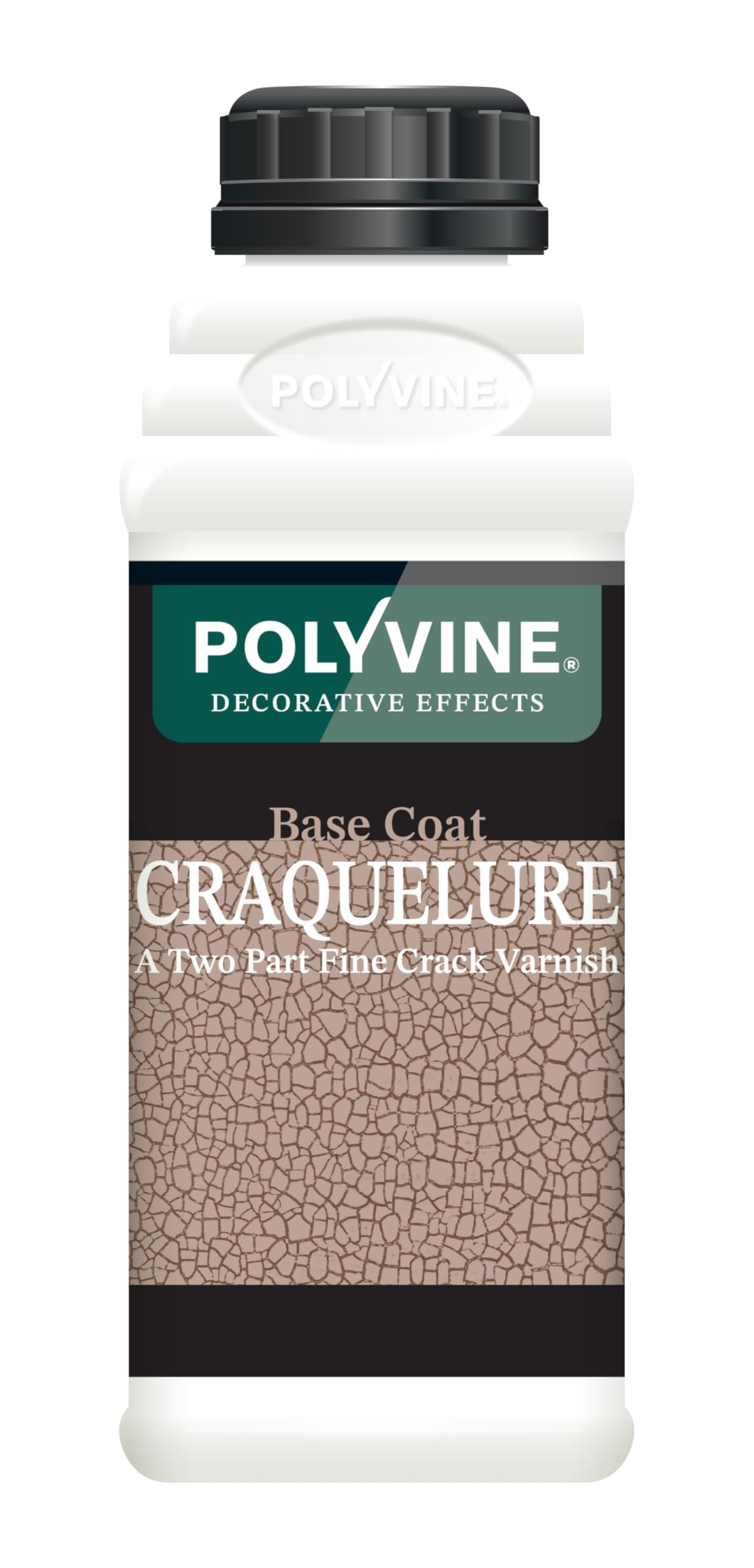 Polyvine Coat Craquelure System – Top Coat & Base Coat Fine Line Crackle Varnish – Distressed Craquelure Decorative Elements - Crackle Effect Varnish for Pottery, Furniture & Crafts — image 1