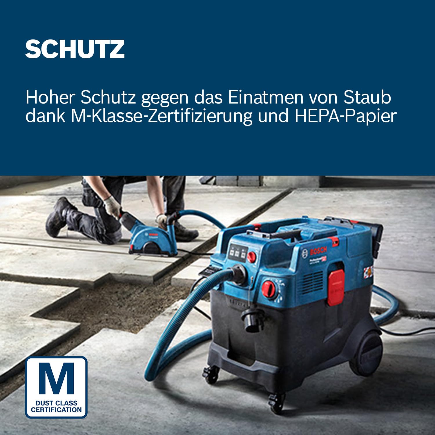 Bosch Professional Allessauger Gas 12-40 MA (1200 W, automatische Filterreinigung (AFC), inkl. Hauptfilter, Schlauch, Kombi-Werkzeugadapter, Kombi-Bürstendüse) 4