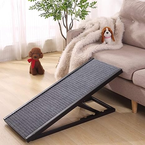 Amazon Co Jp ペットステップ ステップ 犬 小型犬と大型犬用の木製の折りたたみ式スロープ 背の高いベッド ソファ 車 Suv 窓用の高さ調節可能なペット用階段 176ポンドの負荷 Color Black ホーム キッチン