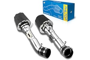 PHILTOP Cold Air Intake Kit with Filter for 2008-2013 G37 3.7L V6, 2009-2019 370Z 3.7L V6 (Black)