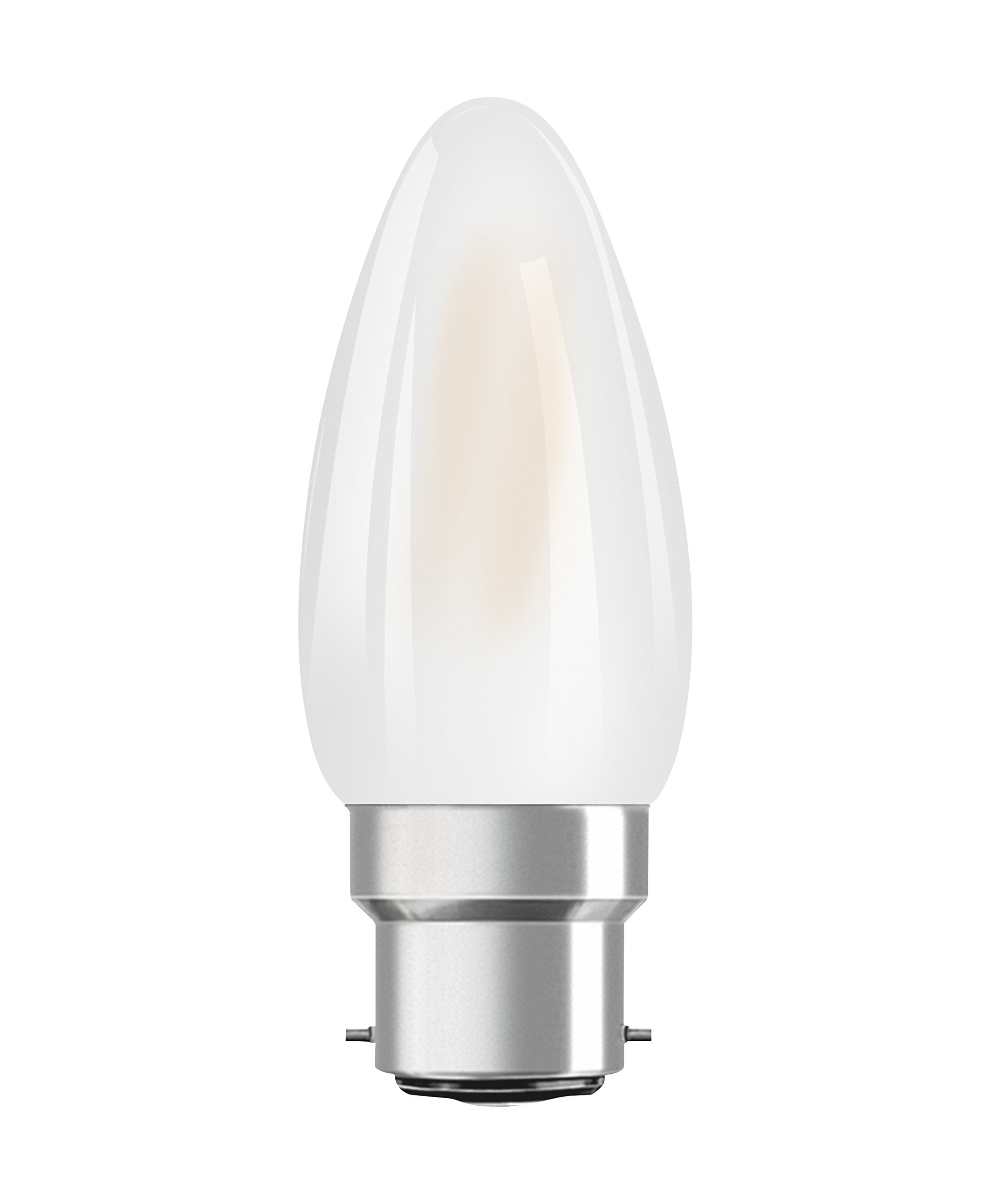 Osram Candle Shape Superstar Classic B LED Lamp, Glass, Warm White, B22d, 4.5 W