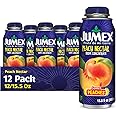 Jumex Peach Nectar Lata Botella - Made with Fresh Fruit Puree & Peach Juice Concentrate for Fruit Smoothie Mix, Cocktail Mixers & Kids Beverages - 15.5oz, 12 Pack Resealable Juice Bottles