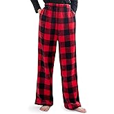 Giggling Getup Boys Pajama Pants Flannel Lounge Pants Soft Long Pj Bottoms with Pockets&Elastic Waist Plaid