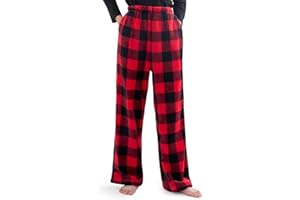 Giggling Getup Boys Pajama Pants Flannel Lounge Pants Soft Long Pj Bottoms with Pockets＆Elastic Waist Plaid
