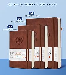 PERCUN A4 Lined Journal Notebook，365 Page Large