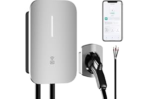 evayafox Level 2 EV Charger - 48 Amp RFID Card 25ft Cable Outdoor Indoor Hardwired EV Charger Level 2 WiFi Enabled Electric Car Charger 240V Electric Vehicle Charging Stations