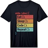 Men's Eat Sleep Code Repeat Software Engineer Coder Programmer Performance T-Shirt