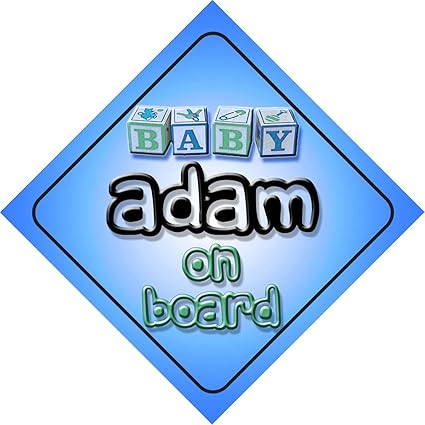 Adam Bebe Garcon Sur Planche Nouveaute Voiture Panneau Cadeau Cadeau Pour Nouveau Nouveau Ne Bebe Enfant Amazon Fr Bebes Puericulture