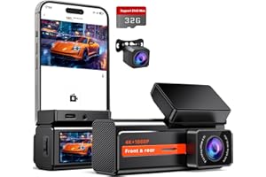 Dash Cam Front and Rear, 4k+1080P Dual Dash Camera for Cars, Veement S80 WiFi Mini Dashcam with App,1.47” Display Car Camera, Night Vision,24H Parking Mode, G-Sensor, Loop Recording, Support Max 256GB