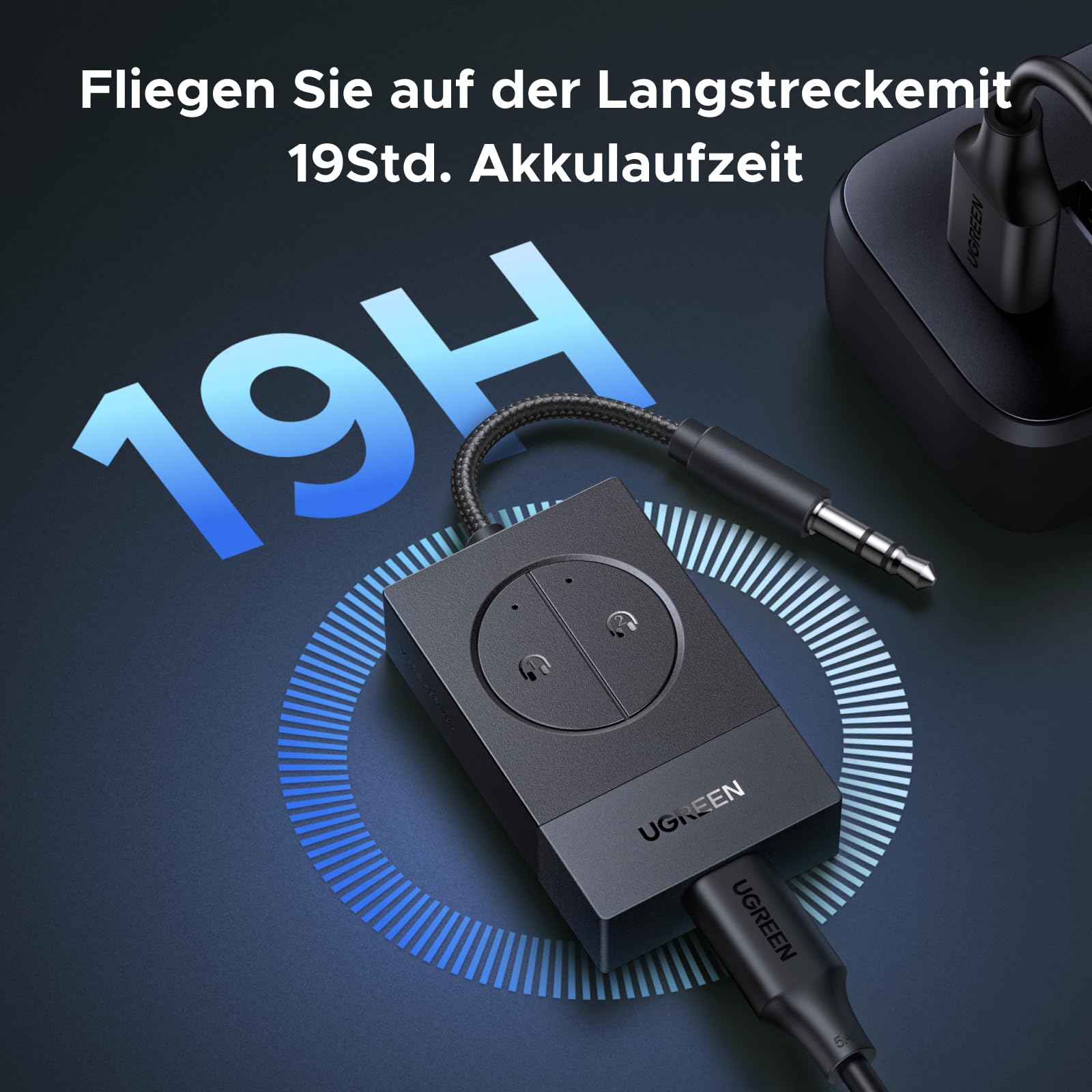 UGREEN Bluetooth Adapter Flugzeug 5.4 Transmitter Sender Klinke für Airfly 6