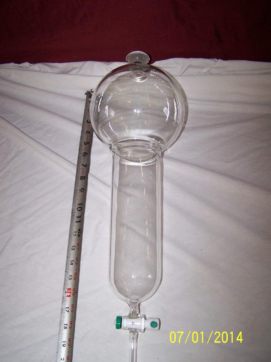 labtechsales Lab Glassware Chromatography Column 2000ml Reservoir 35/20